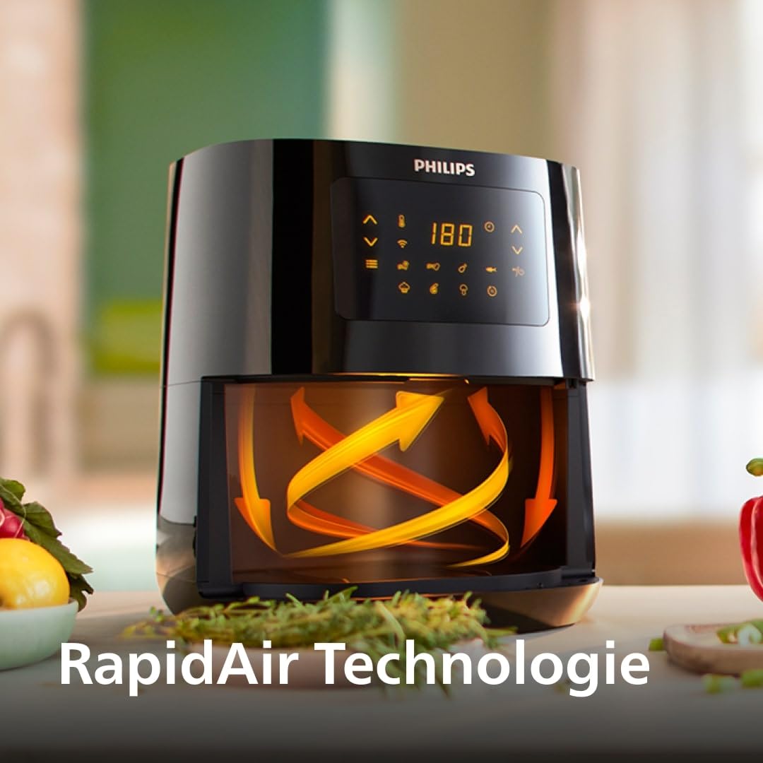 👉 Heißluftfritteuse 4,1L (0,8Kg) – 13-in-1 Multifunktion, WiFi-fähig, bis zu 90% weniger Fett mit Rapid Air Technologie, inkl. Rezepte-App