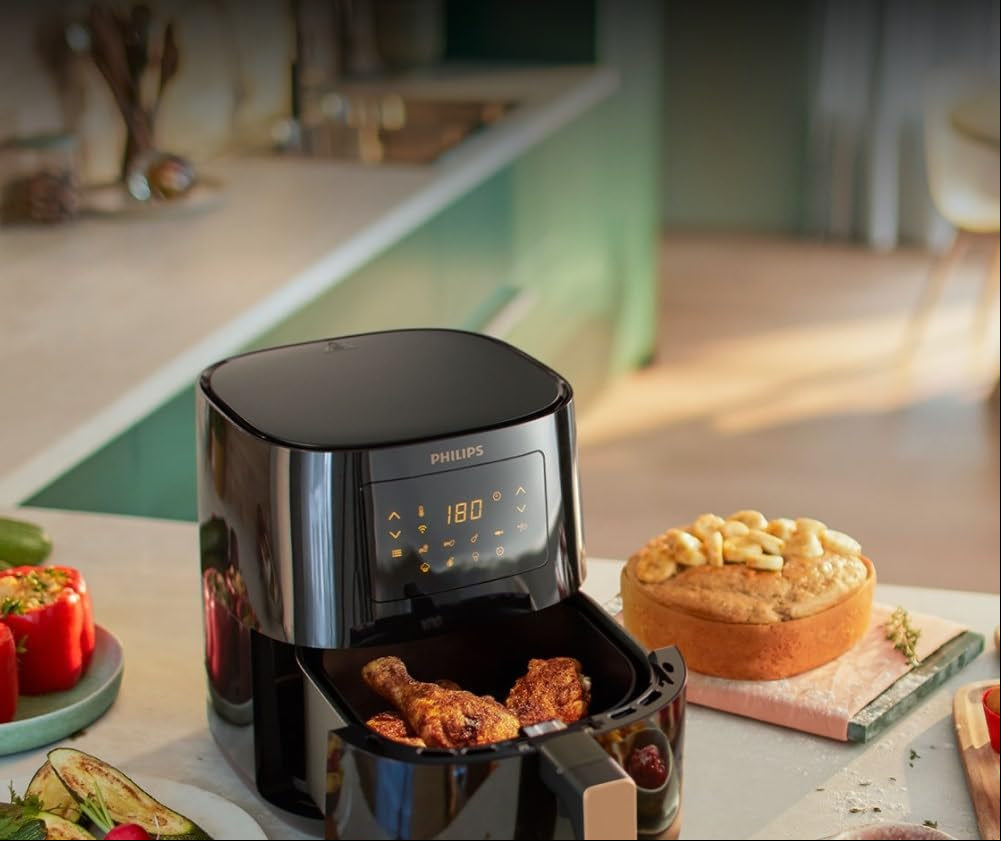 👉 Heißluftfritteuse 4,1L (0,8Kg) – 13-in-1 Multifunktion, WiFi-fähig, bis zu 90% weniger Fett mit Rapid Air Technologie, inkl. Rezepte-App