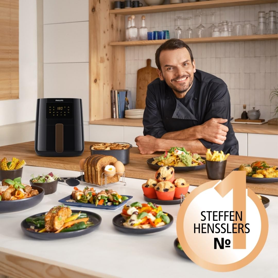 👉 Heißluftfritteuse 4,1L (0,8Kg) – 13-in-1 Multifunktion, WiFi-fähig, bis zu 90% weniger Fett mit Rapid Air Technologie, inkl. Rezepte-App