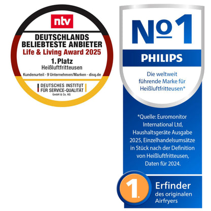 👉 Heißluftfritteuse 4,1L (0,8Kg) – 13-in-1 Multifunktion, WiFi-fähig, bis zu 90% weniger Fett mit Rapid Air Technologie, inkl. Rezepte-App